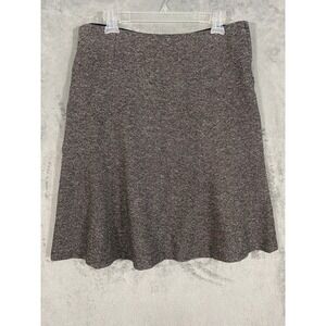 Gap Skirt Sz 14 Black Salt/Pepper Tweed Wool Silk Blend Classic Preppy Timeless